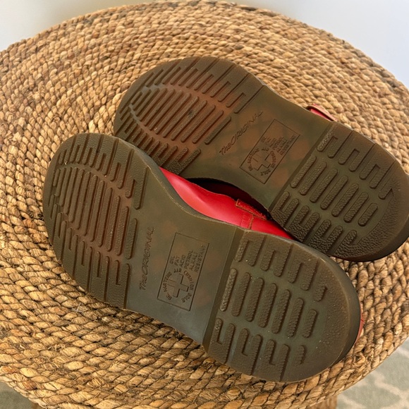 Dr Martens Indica Red Mary Jane Shoes 7 - Picture 9 of 11